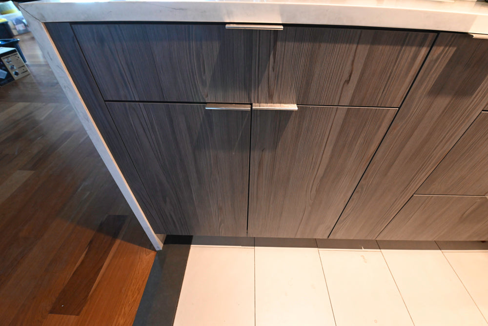 Miralis Modern Grey Two-Textured Kitchen with Viking Range