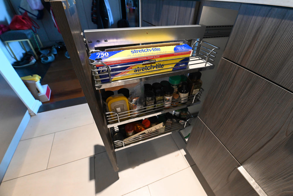Miralis Modern Grey Two-Textured Kitchen with Viking Range