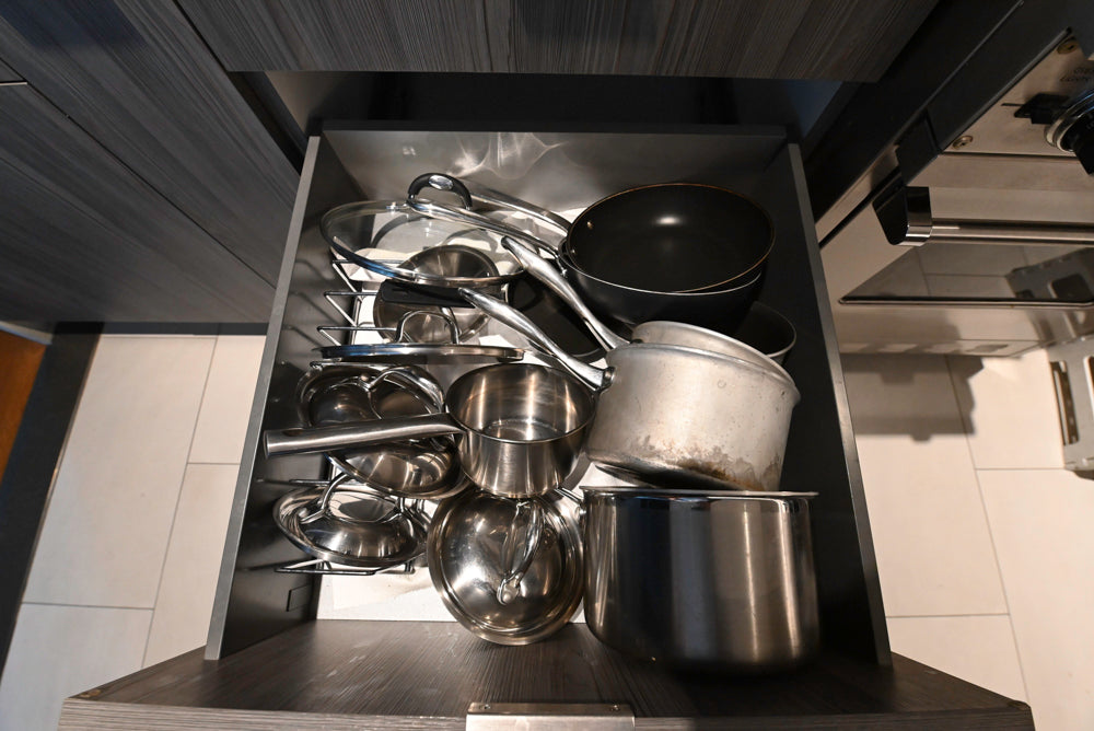 Miralis Modern Grey Two-Textured Kitchen with Viking Range