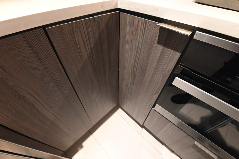 Miralis Modern Grey Two-Textured Kitchen with Viking Range