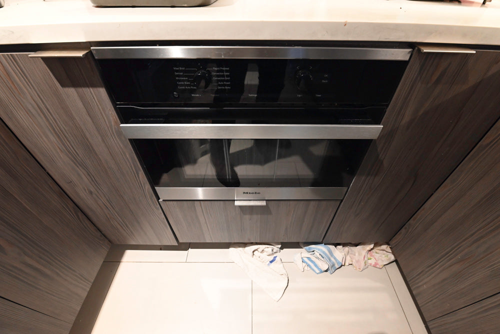 Miralis Modern Grey Two-Textured Kitchen with Viking Range