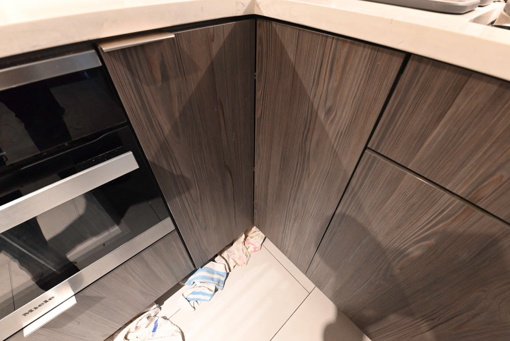 Miralis Modern Grey Two-Textured Kitchen with Viking Range