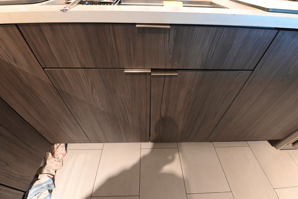 Miralis Modern Grey Two-Textured Kitchen with Viking Range