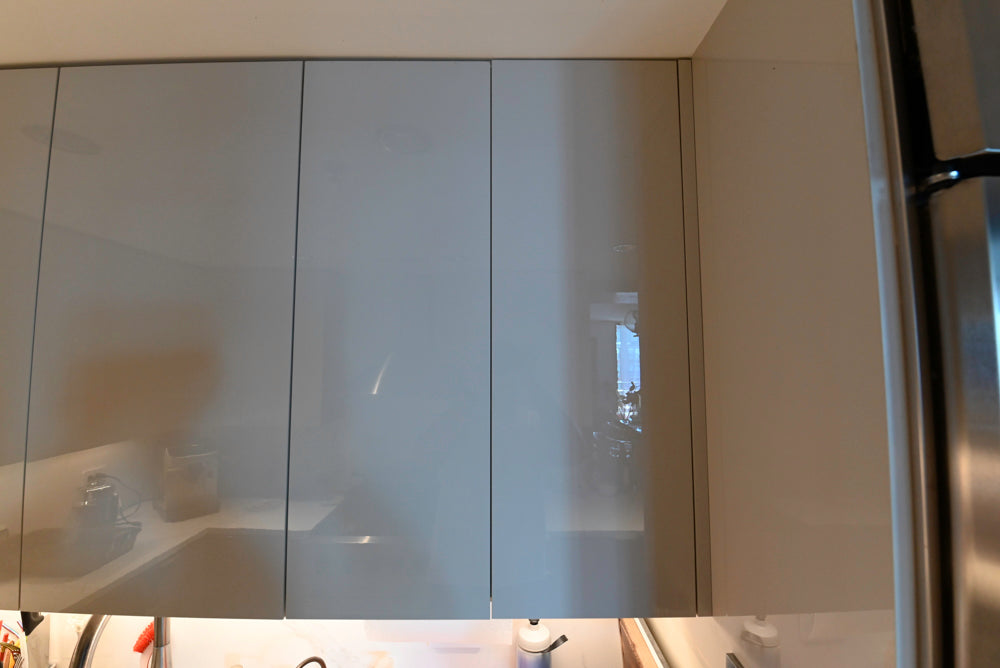 Miralis Modern Grey Two-Textured Kitchen with Viking Range