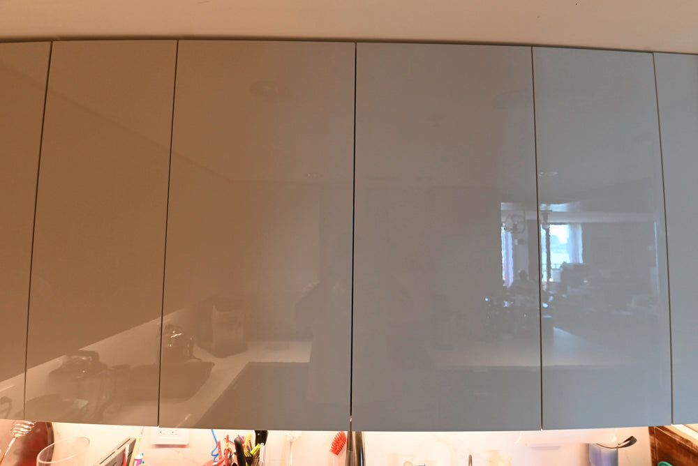 Miralis Modern Grey Two-Textured Kitchen with Viking Range