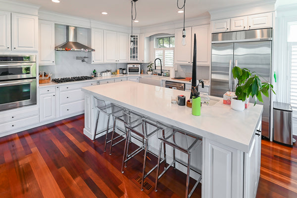 "The Kensington" Traditional White Kitchen with Island & Appliances
