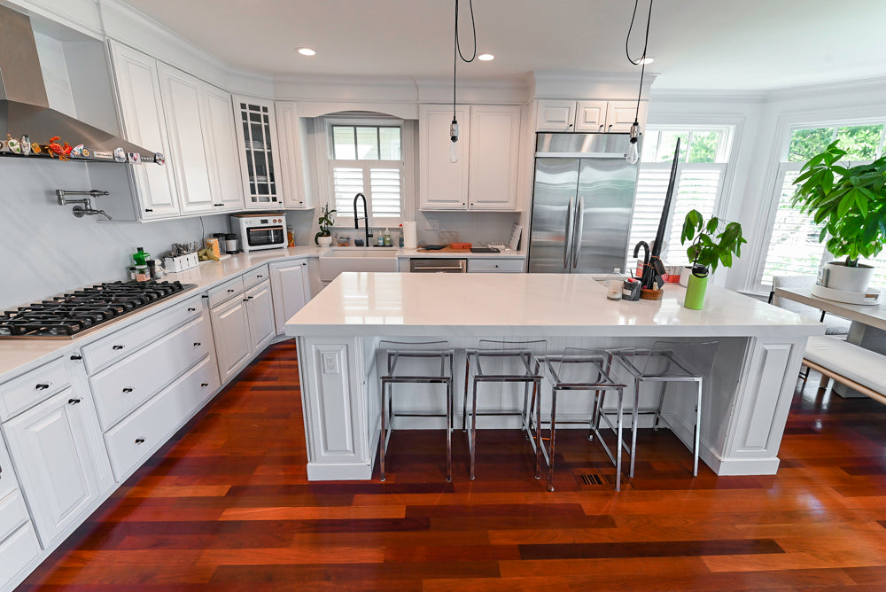 "The Kensington" Traditional White Kitchen with Island & Appliances