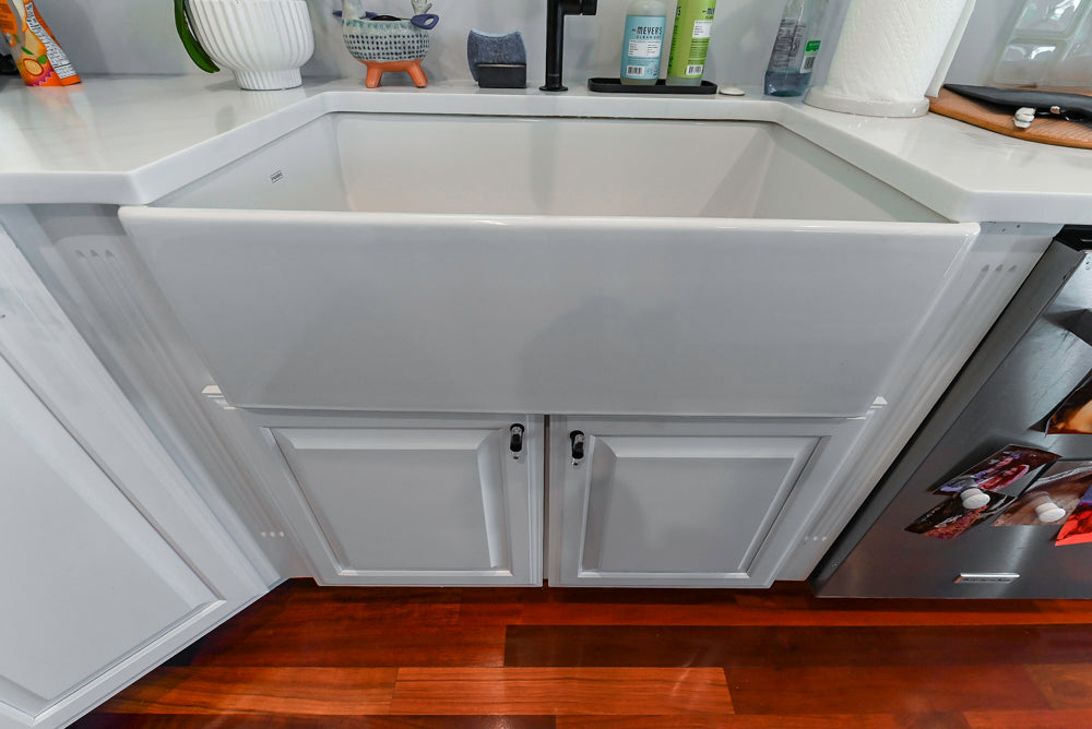 "The Kensington" Traditional White Kitchen with Island & Appliances