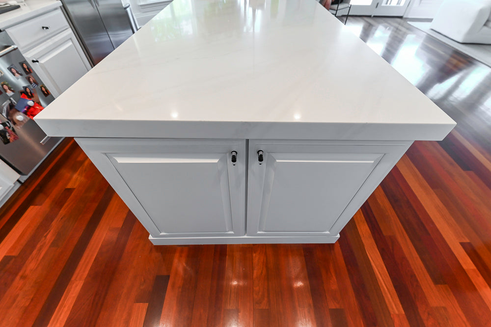 "The Kensington" Traditional White Kitchen with Island & Appliances