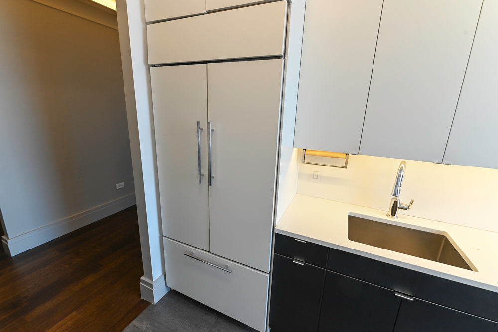 “The Mercer” Modern Black & White Kitchen with Appliances