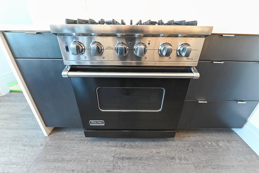 “The Mercer” Modern Black & White Kitchen with Appliances