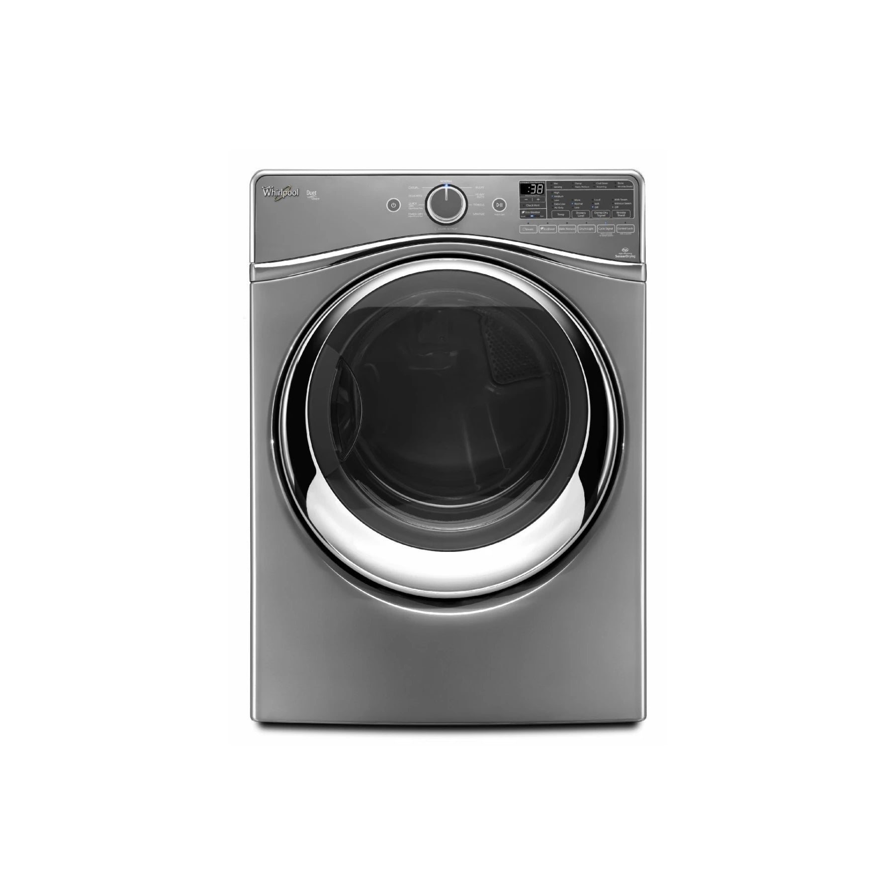 Whirlpool WGD97HEDC 27" Chrome Shadow Gas Dryer