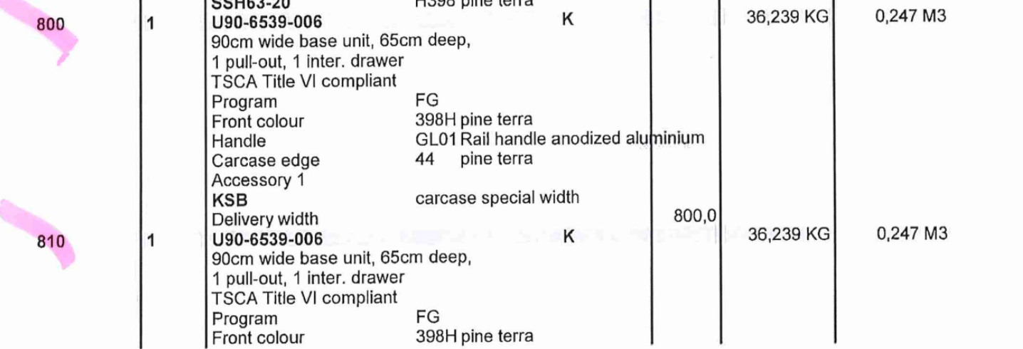 Poggenpohl Modern Pine Terra & Satin Glass Dining Room Storage Cabinetry