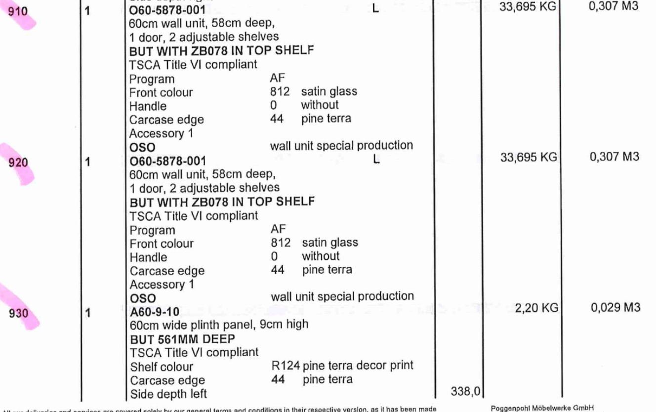 Poggenpohl Modern Pine Terra & Satin Glass Dining Room Storage Cabinetry