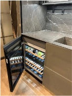 Valcucine Logica Celata Wet Bar with Artematica Soft Island