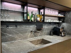 Valcucine Logica Celata Wet Bar with Artematica Soft Island