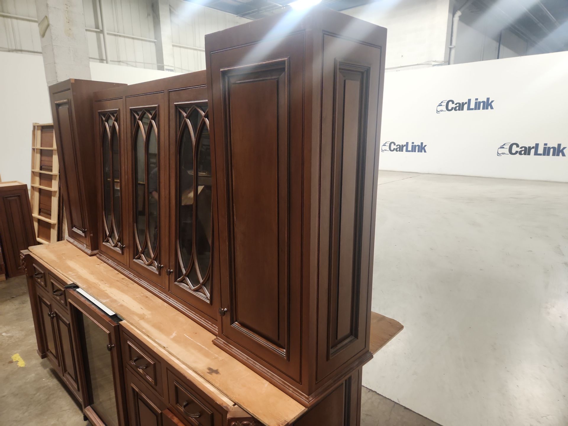 “The Reserve” Custom Traditional Wood Butler's Pantry with Sub-Zero Wine Cooler