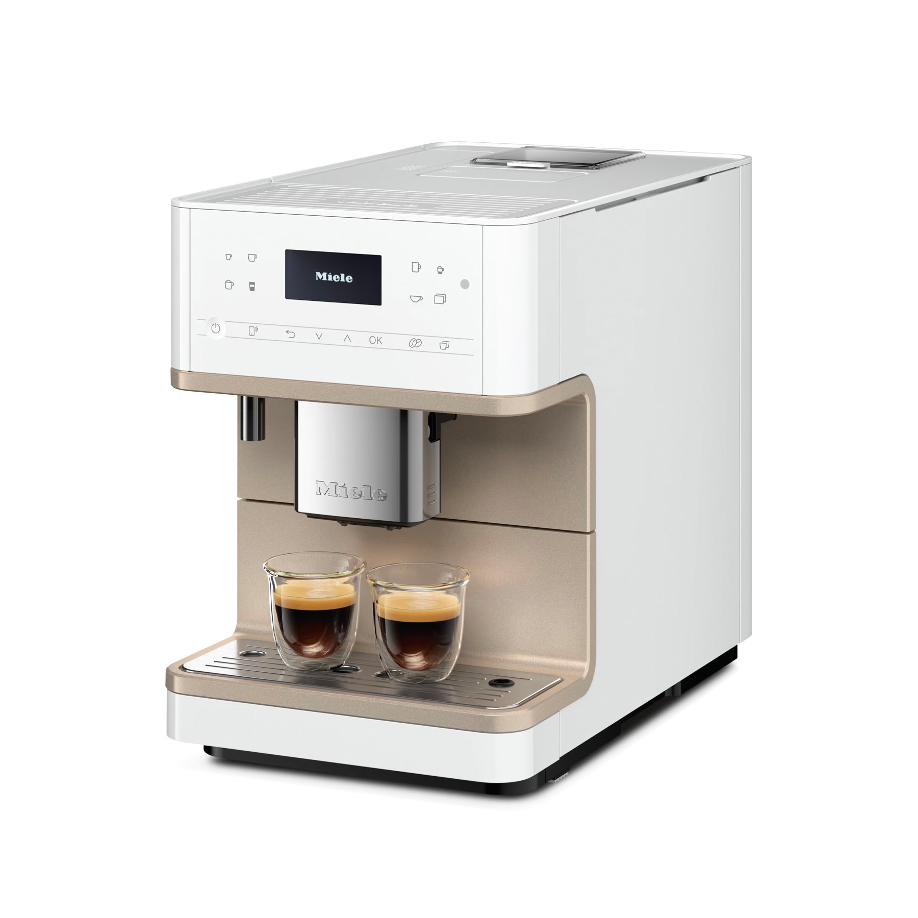 Miele CM 6360 MilkPerfection | Lotus White/Steel – Aurora Circ