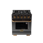 Kucht Professional KEG303 30" Black Stainless Steel Gas Range