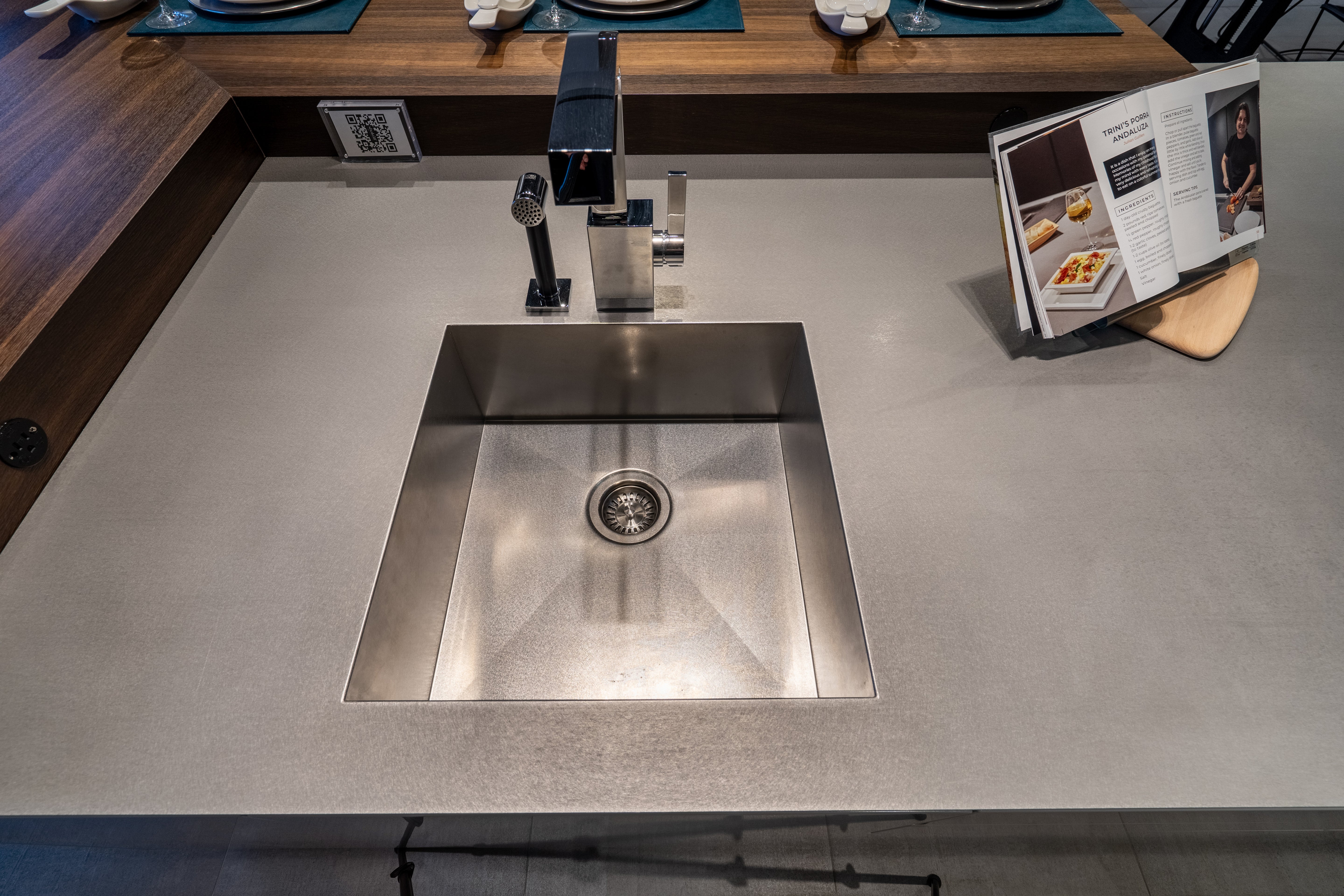 eggersmann USA Black & Grey Work's Glass Modern Kitchen with Sub-Zero & Wolf Appliances