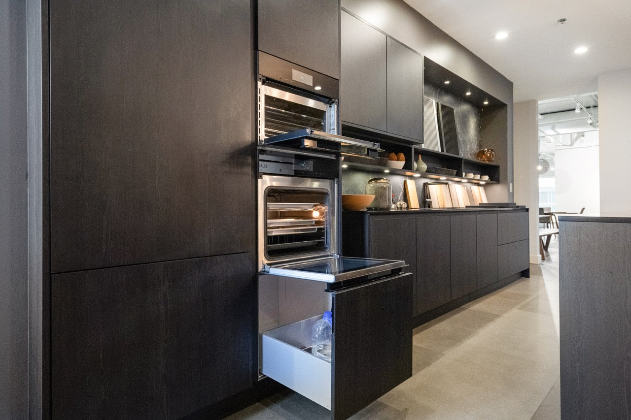 SieMatic Modern Black Kitchen with Island & Miele Appliances