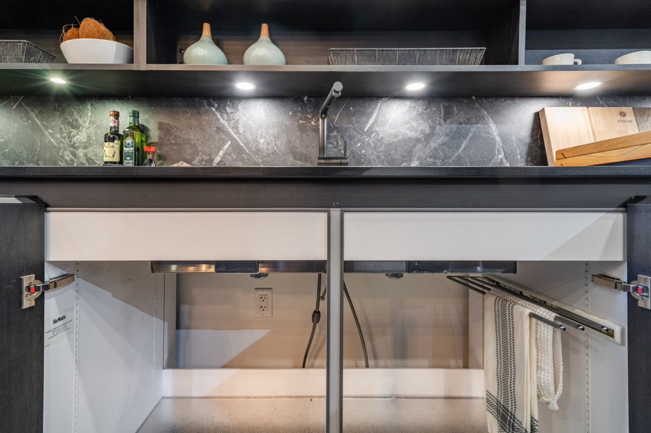 SieMatic Modern Black Kitchen with Island & Miele Appliances
