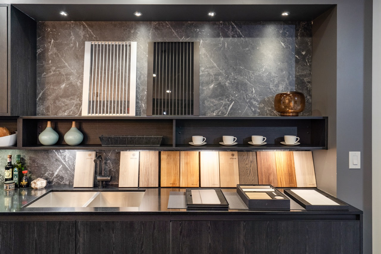 SieMatic Modern Black Kitchen with Island & Miele Appliances