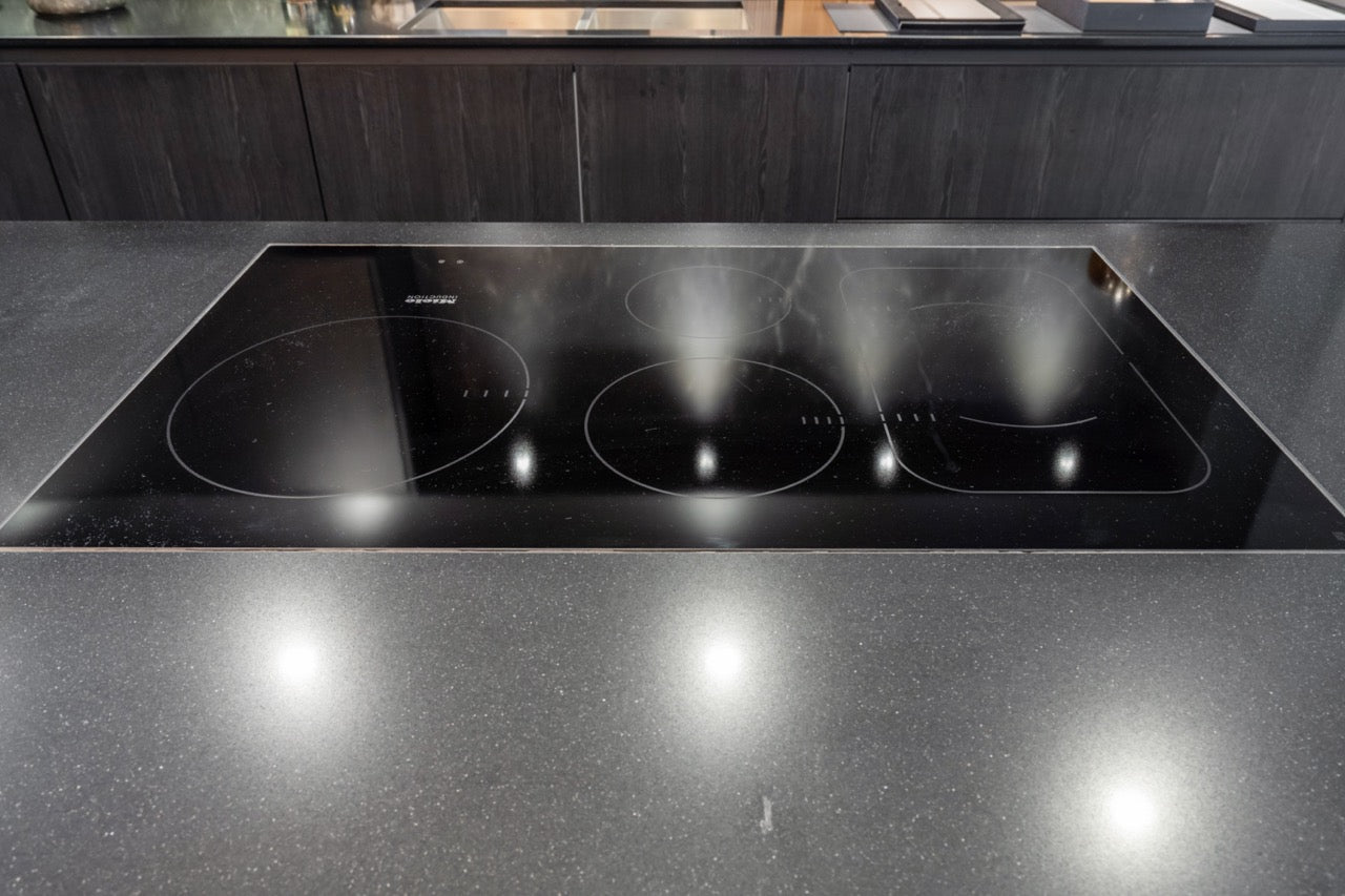 SieMatic Modern Black Kitchen with Island & Miele Appliances