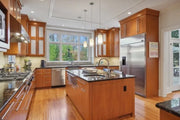 Custom Transitional Kitchen with Island, Granite Countertops and Complete Appliance Package