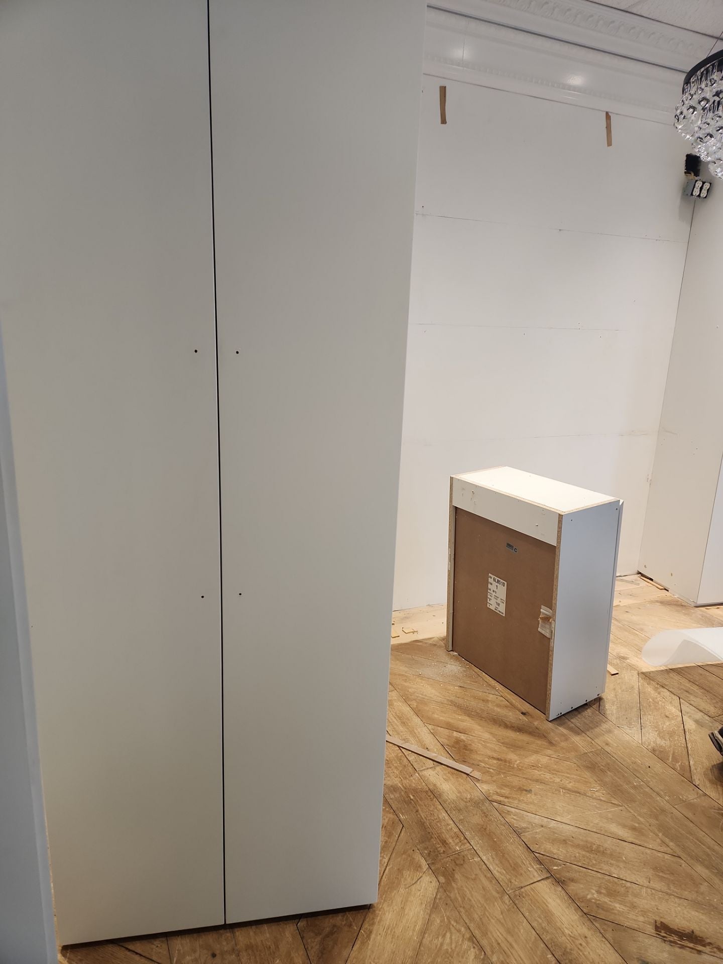 Plain & Fancy Transitional White Butler's Pantry Wall