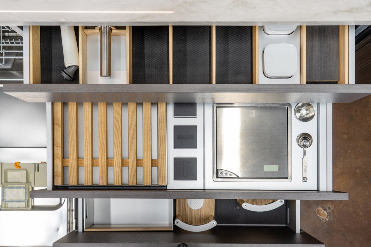 eggersmann Vancouver Wood Veneer Modern Kitchen with Waterfall Island & Miele Appliances