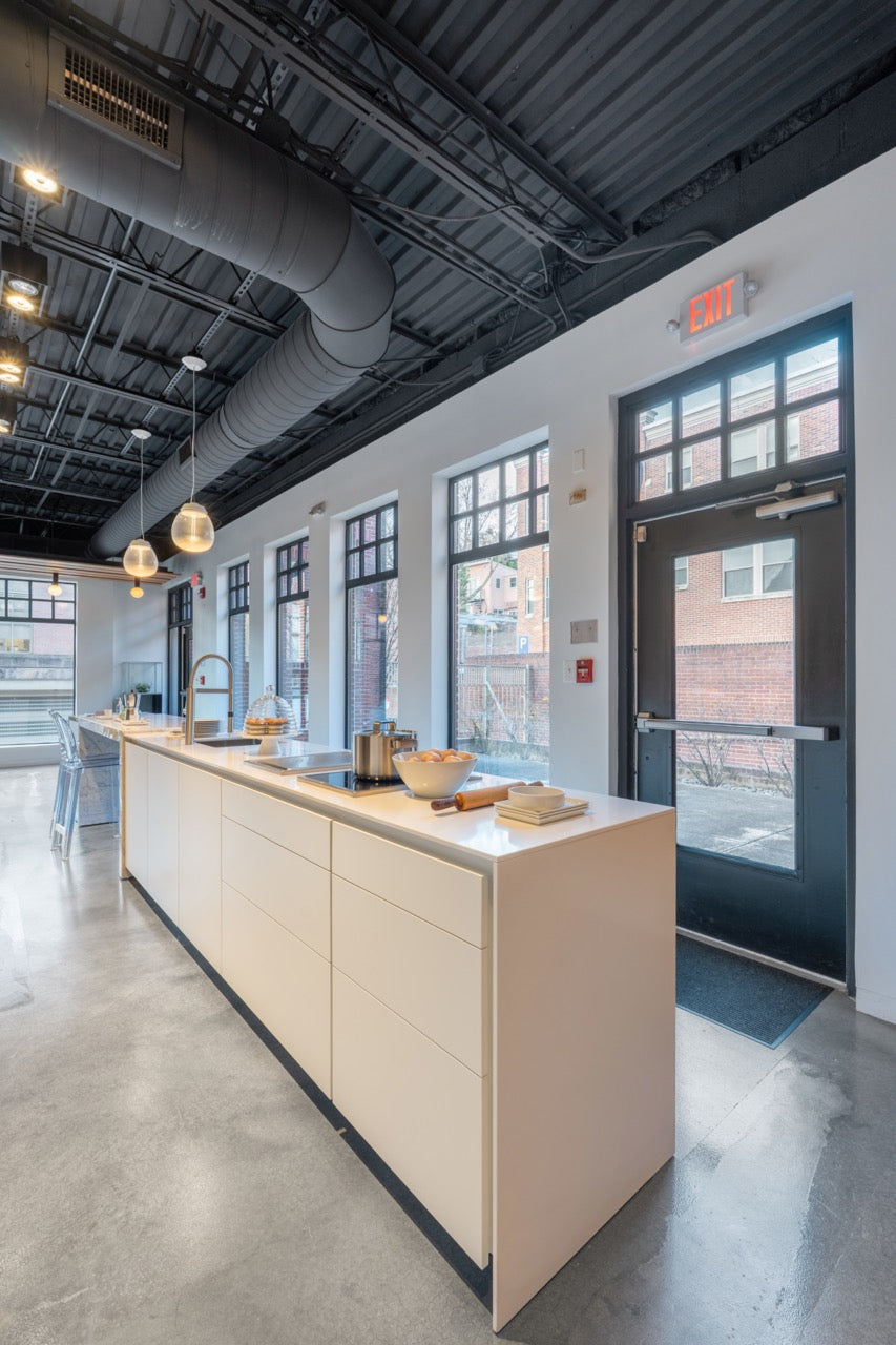 Poggenpohl Segmento Modern White & Wood Veneer Kitchen with Miele Appliances