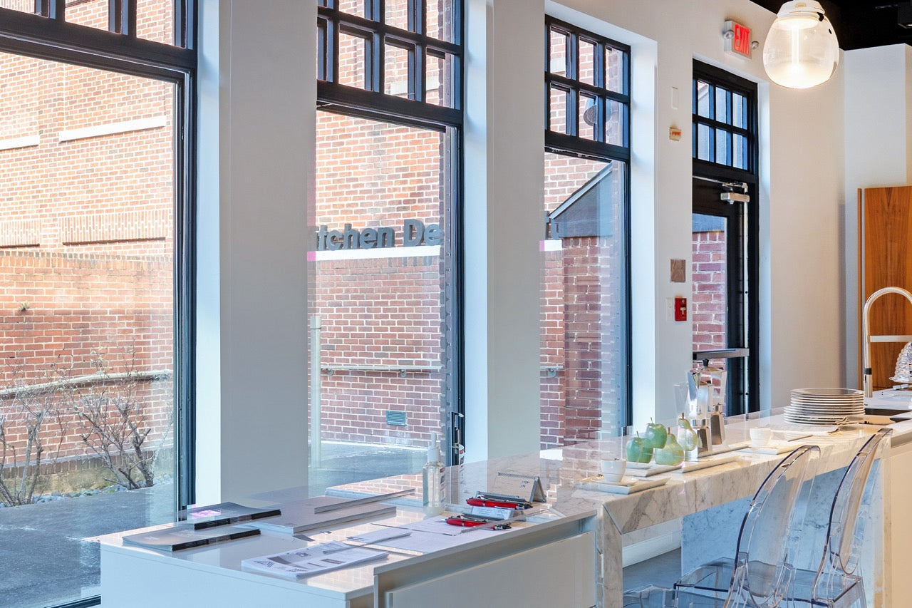 Poggenpohl Segmento Modern White & Wood Veneer Kitchen with Miele Appliances