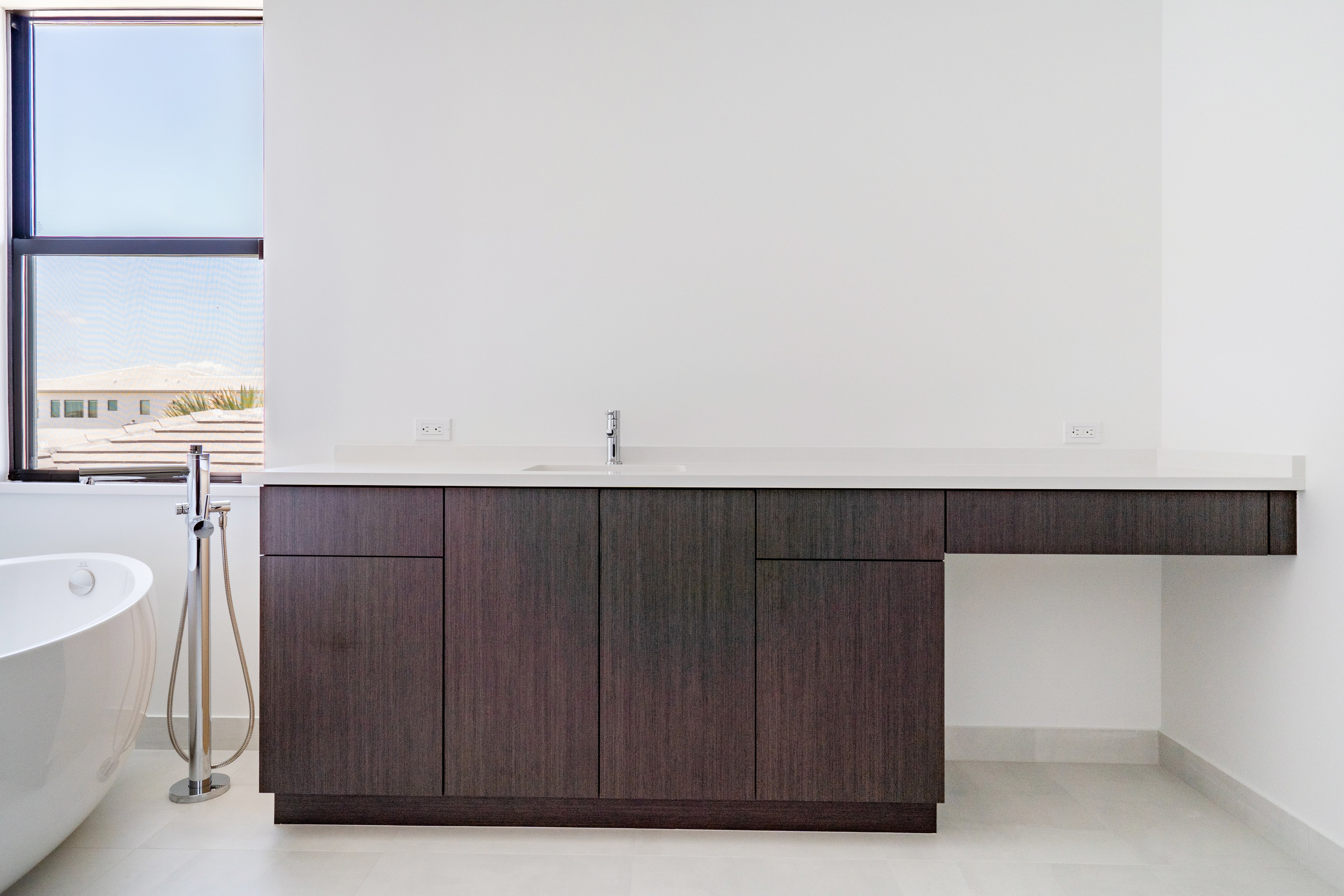 Cabico 100" Rich Oak Wood Grain Laminate Single Vanity