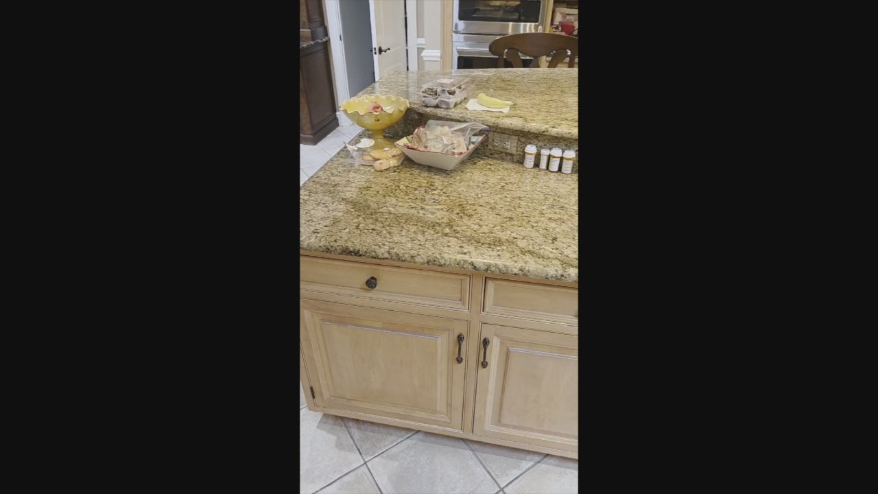 Load video: Quality Custom Traditional Natural Wooden Kitchen with Island and Appliances