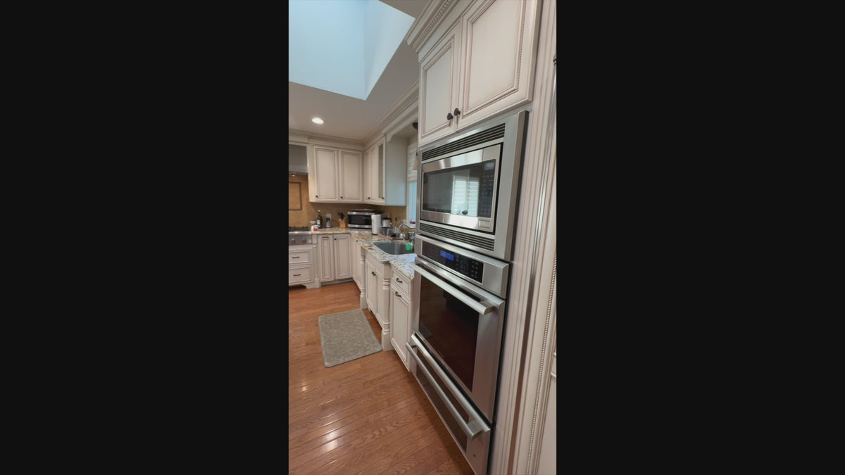 Load video: custom wood kitchen cabinets with raised panel doors