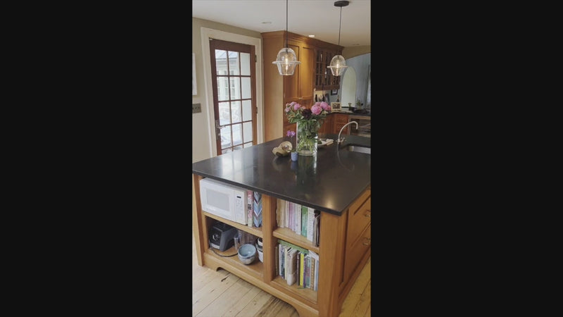“The Davenport” Traditional Wooden Kitchen with Island and 48" Sub-Zero Refrigerator