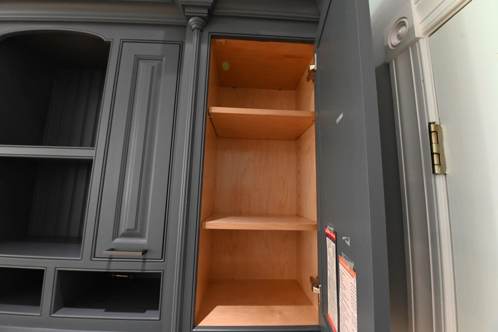 "The Montgomery" Transitional Santorini Blue Built-In Desk
