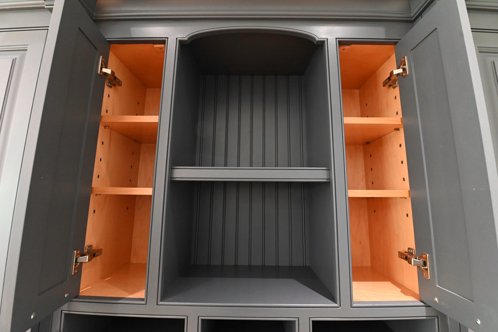 "The Montgomery" Transitional Santorini Blue Built-In Desk